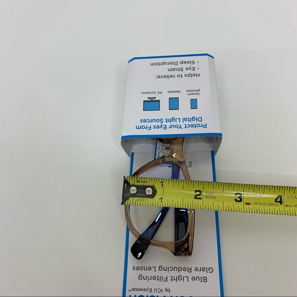 Blue Light Filtering Glare Reducing Tortoise Shell Eyeglasses Screen Vision - Picture 7 of 7